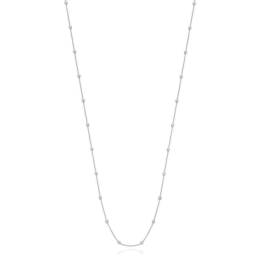Diamond by the Yard Necklace in White - 33"