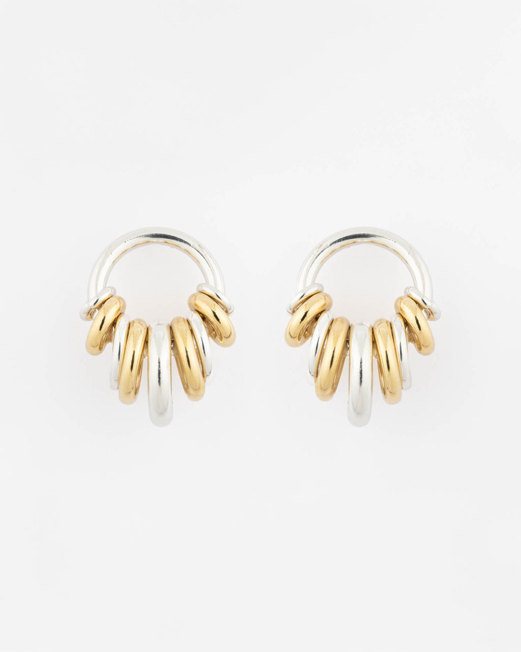 Solid Silver Donut Earrings