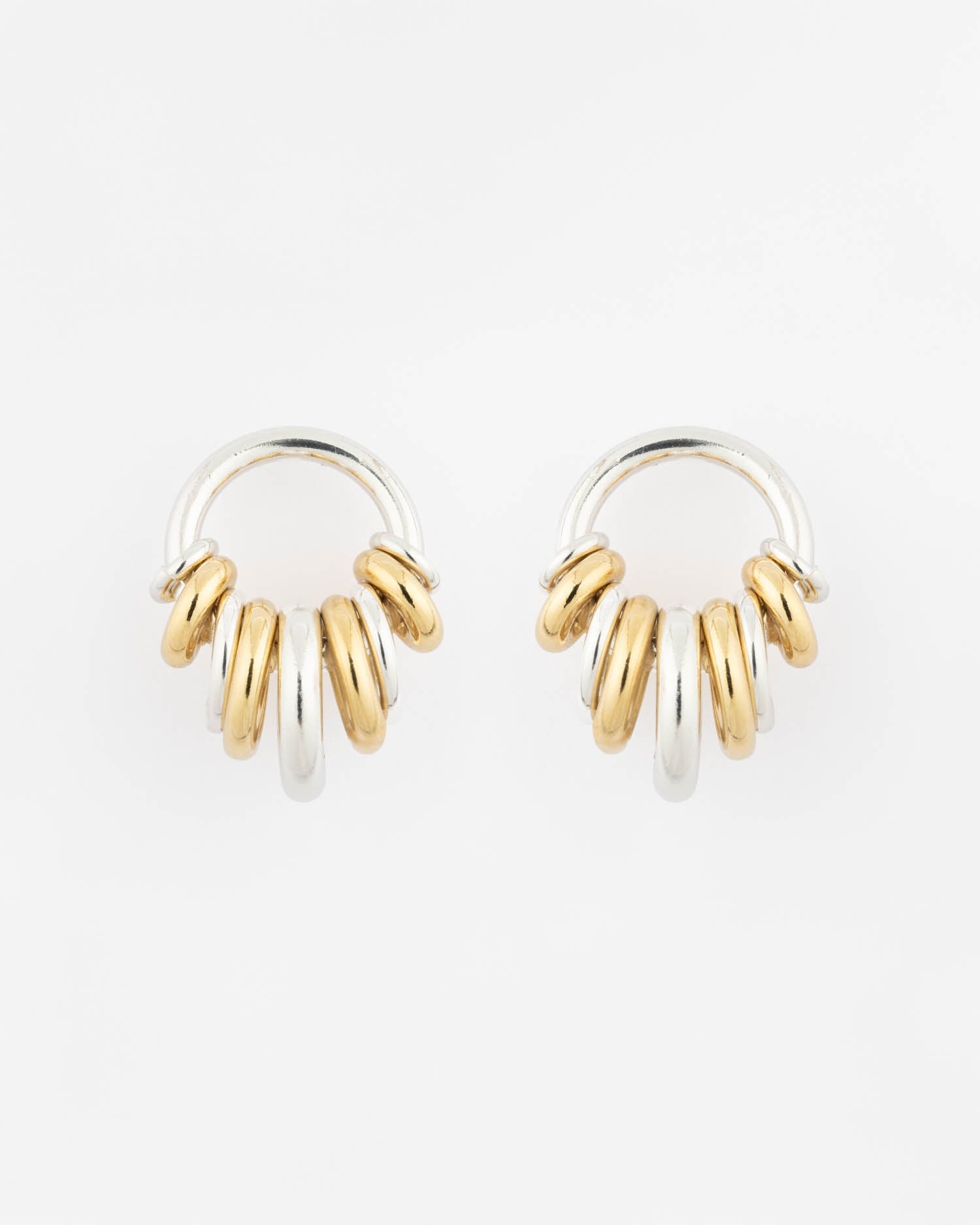 Solid Silver Donut Earrings