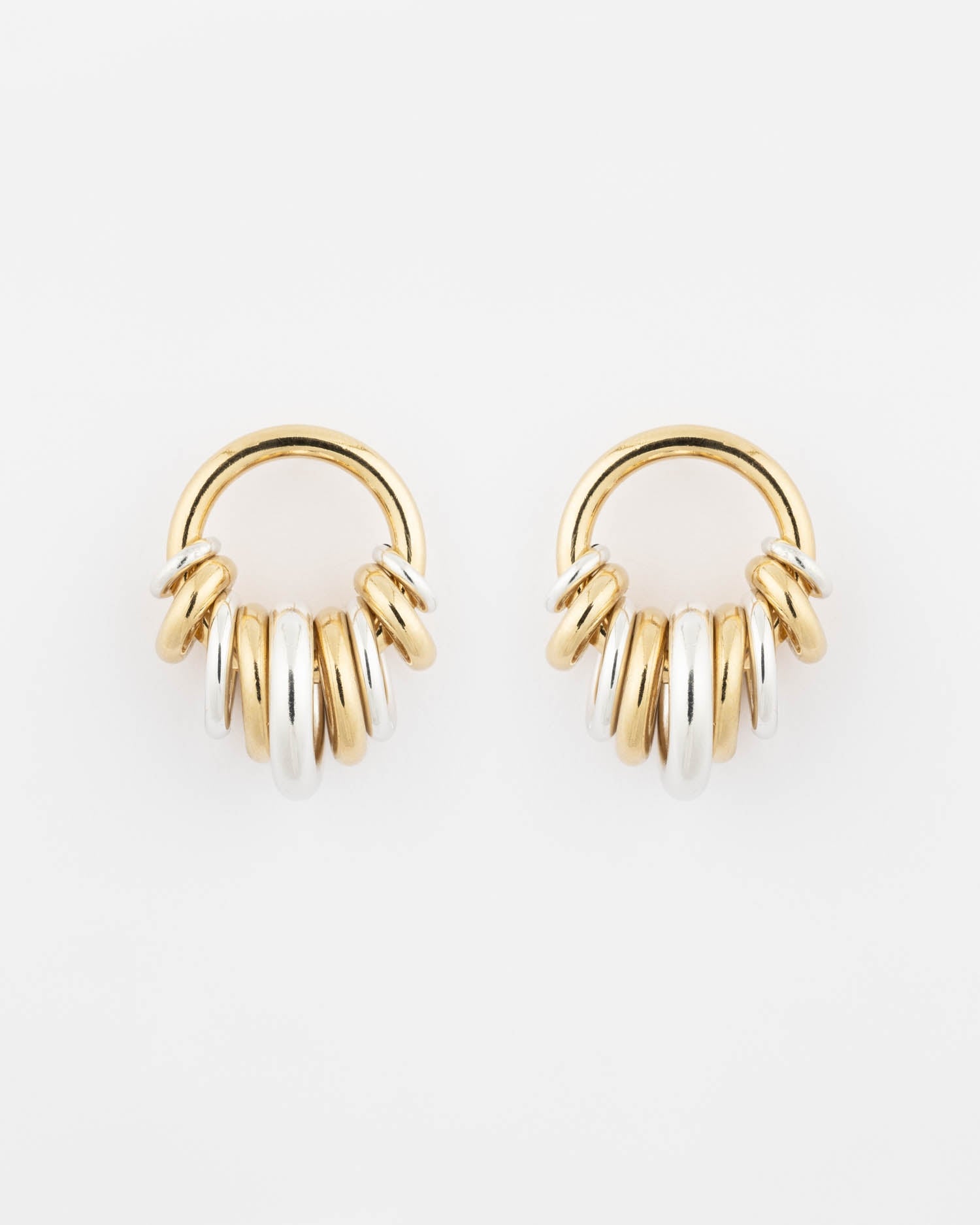 Gold Plain Donut Earrings