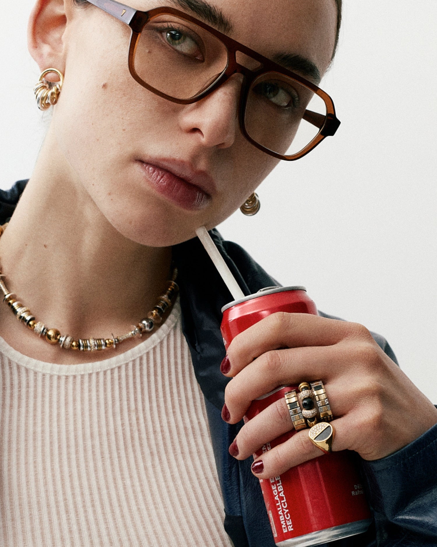 Gold Plain Donut Earrings