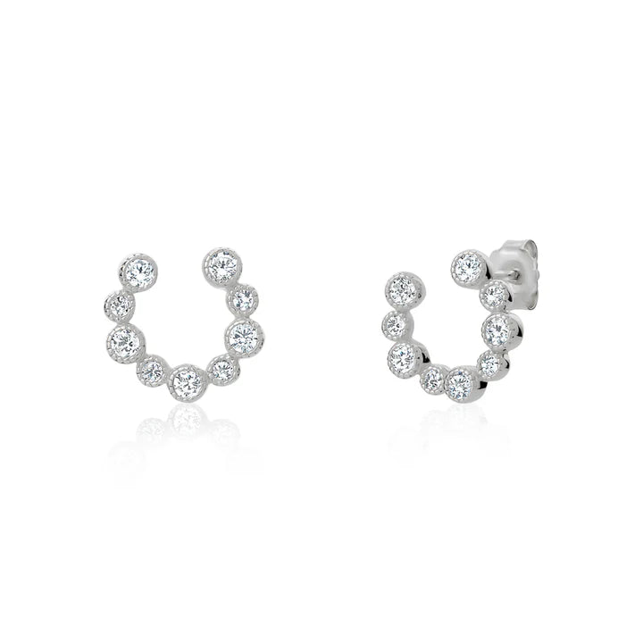 Milgrain Circle of Life Studs