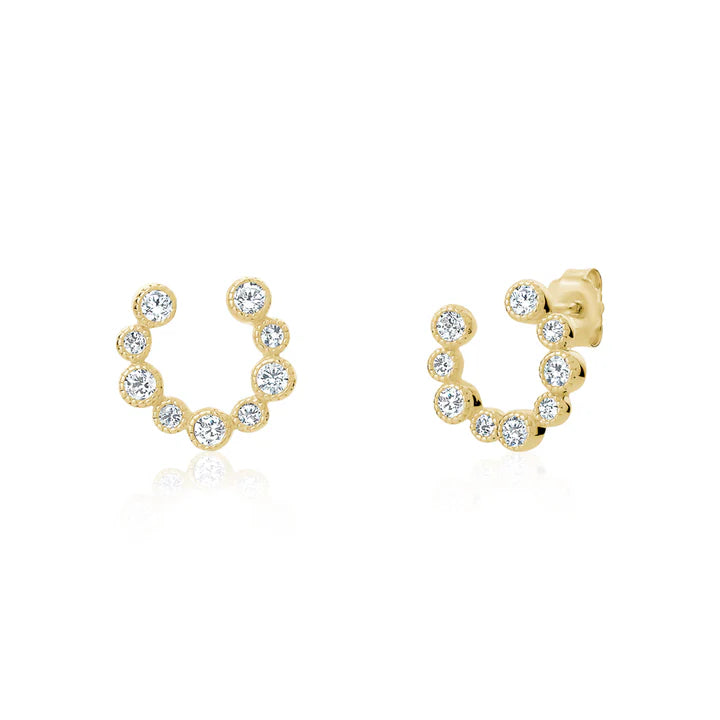 Milgrain Circle of Life Studs
