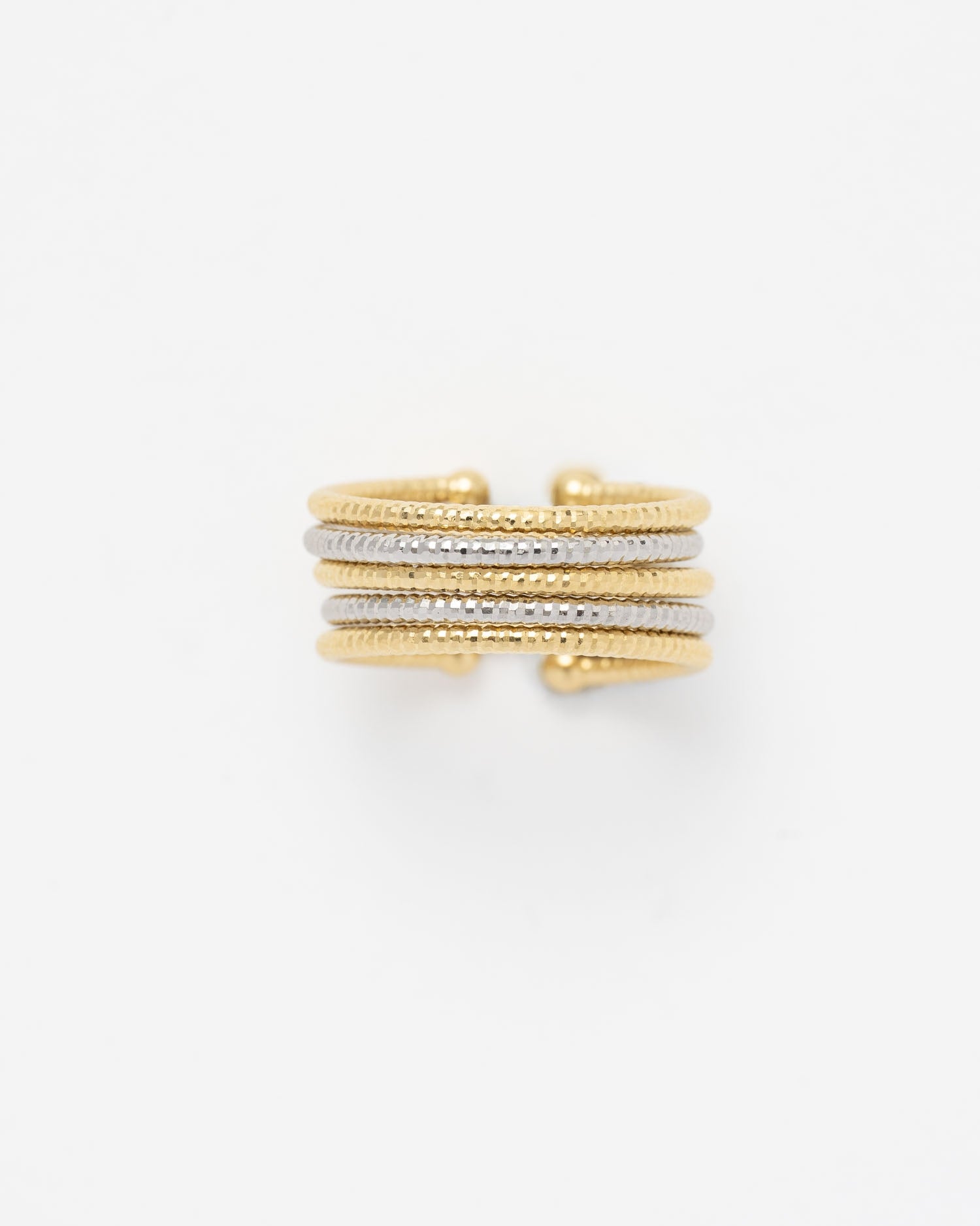 Isis Shiny Textured Ring Set