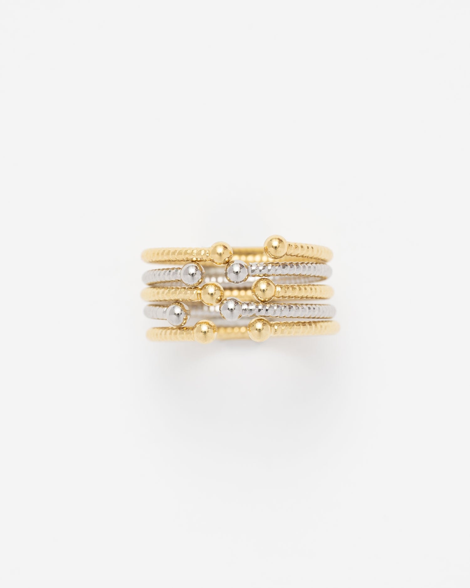 Isis Shiny Textured Ring Set