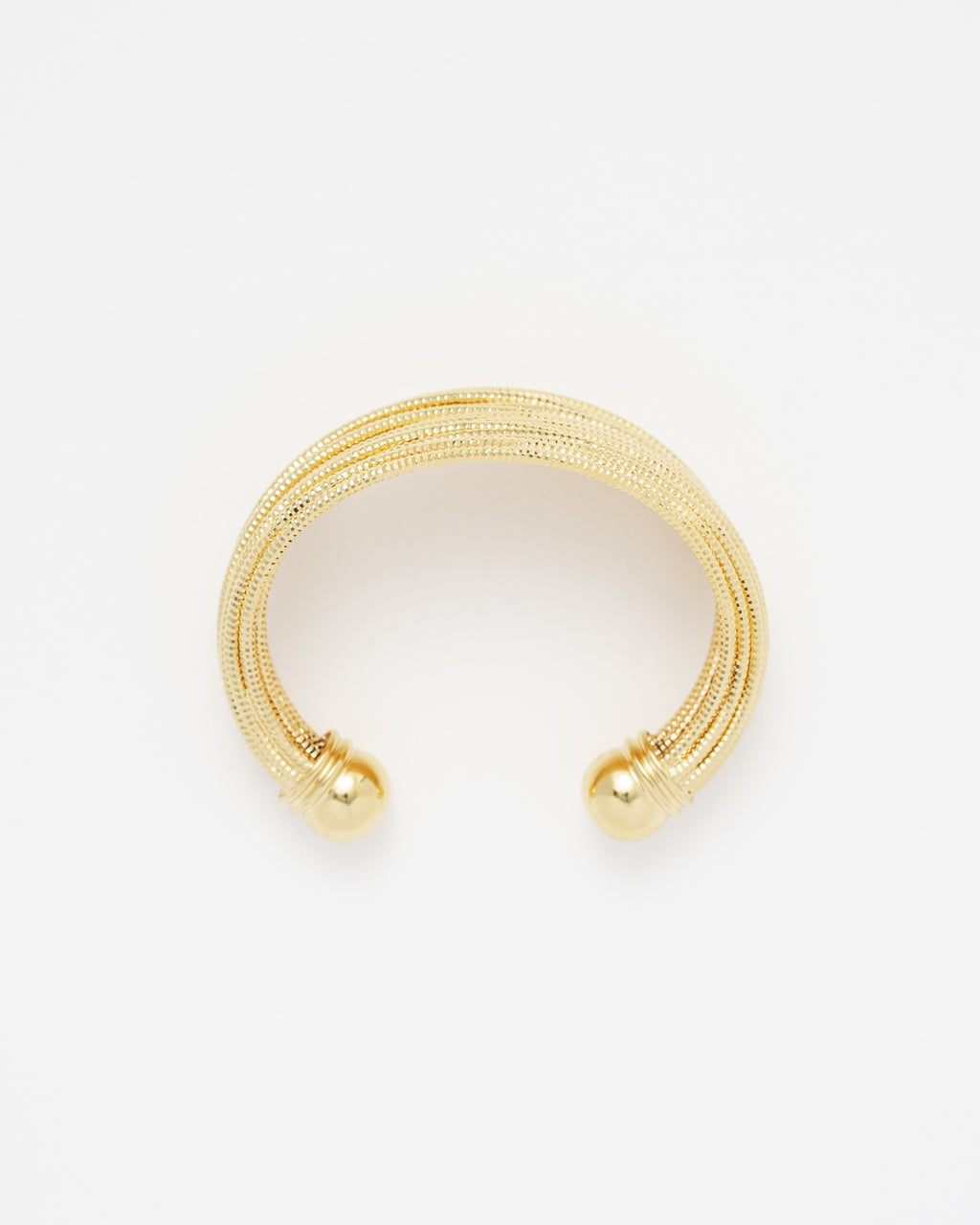 Isis Shiny Textured Gold Bracelet