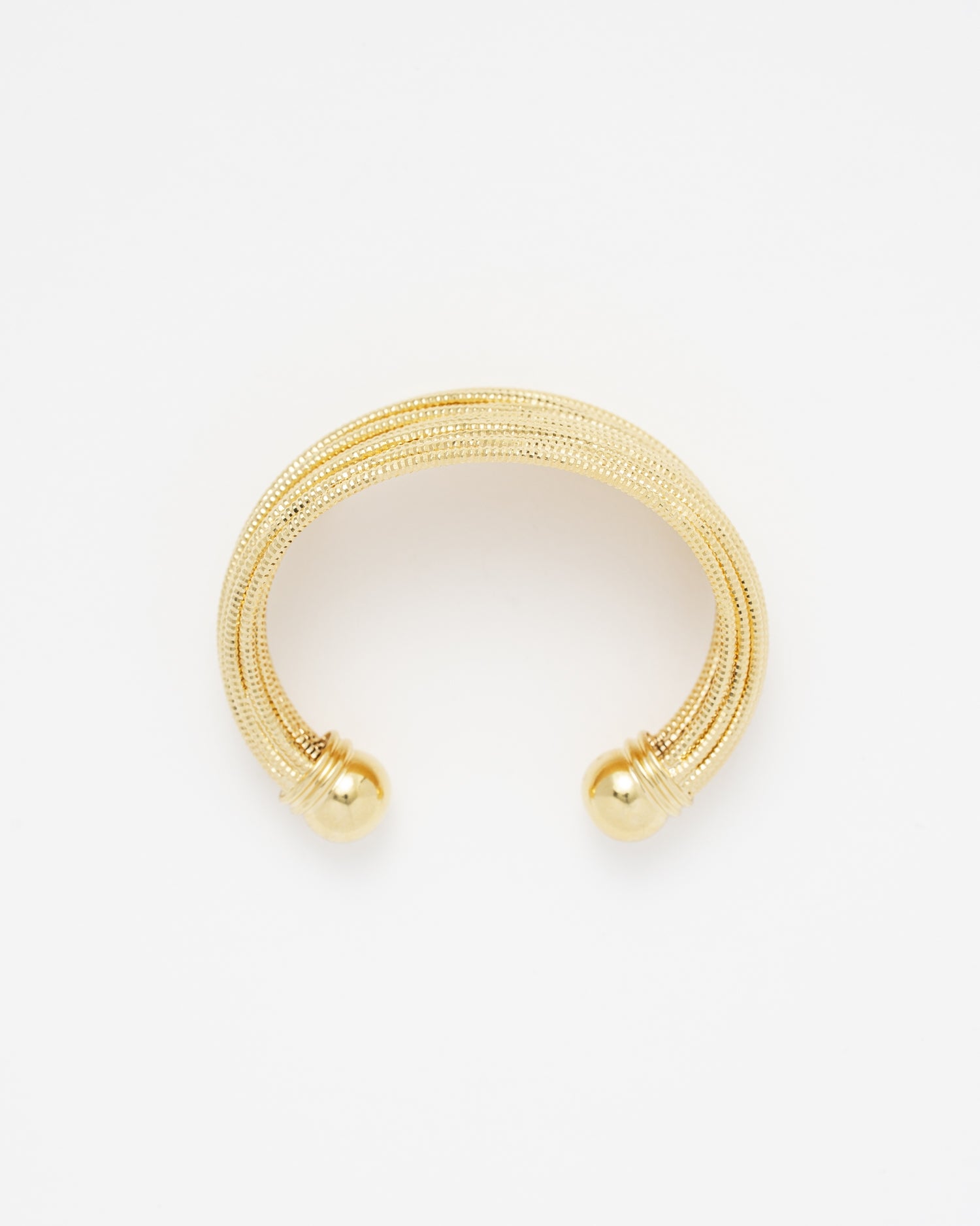 Isis Shiny Textured Gold Bracelet