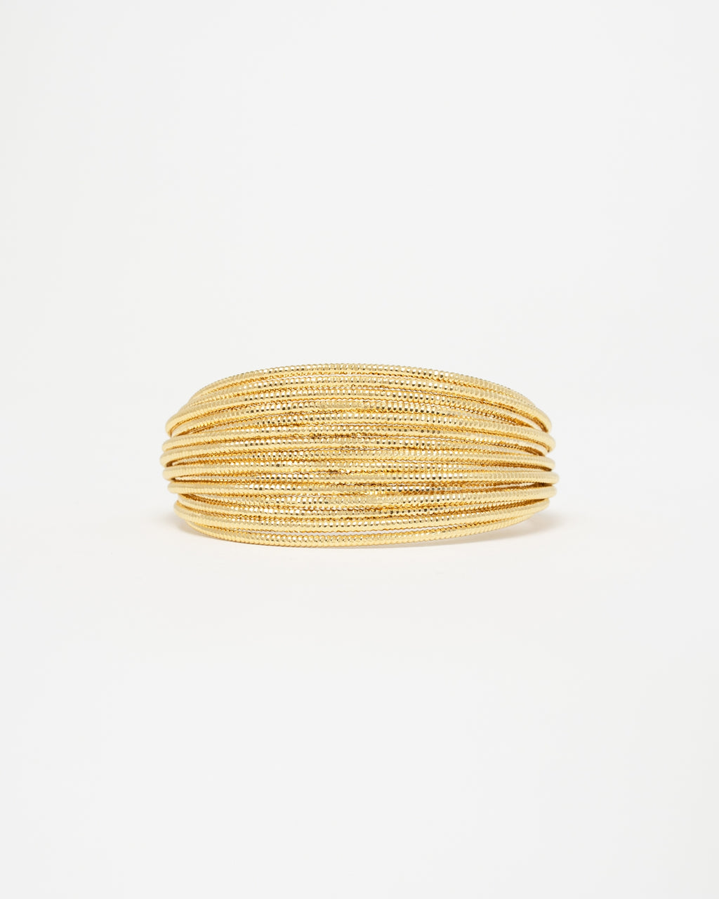 Isis Shiny Textured Gold Bracelet