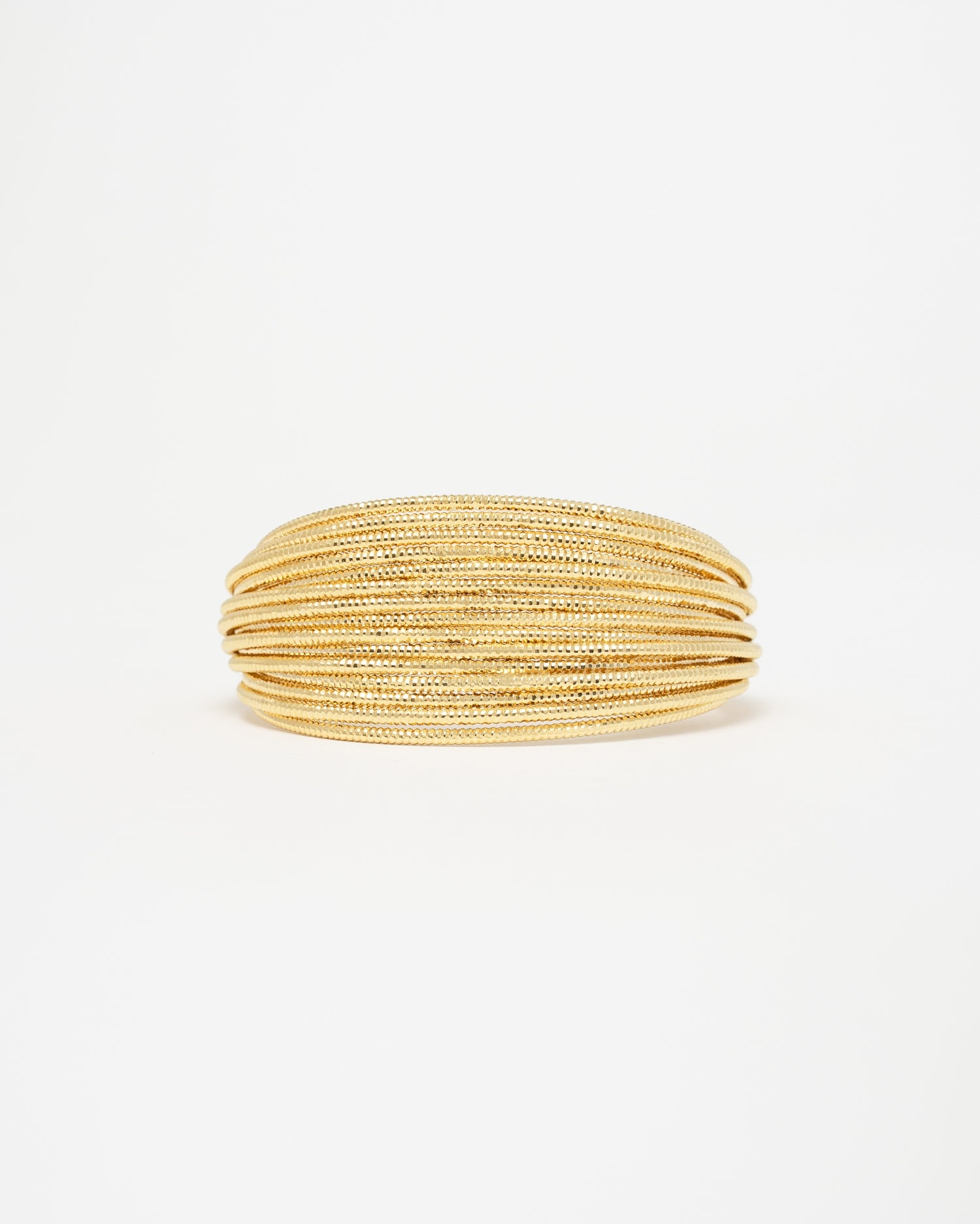 Isis Shiny Textured Gold Bracelet