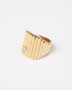 Love Heart Gold Signet Ring