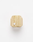 Love Heart Gold Signet Ring