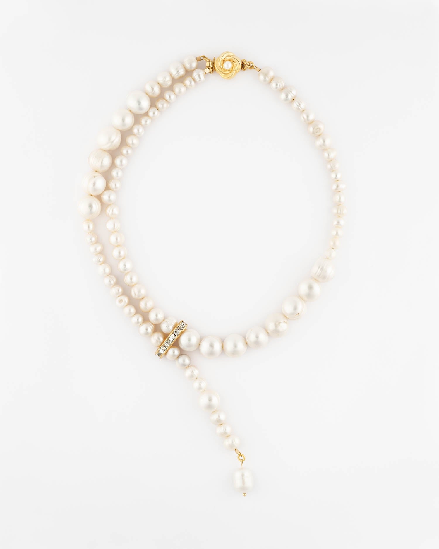 Dripping Pearl Gold Choker Necklace