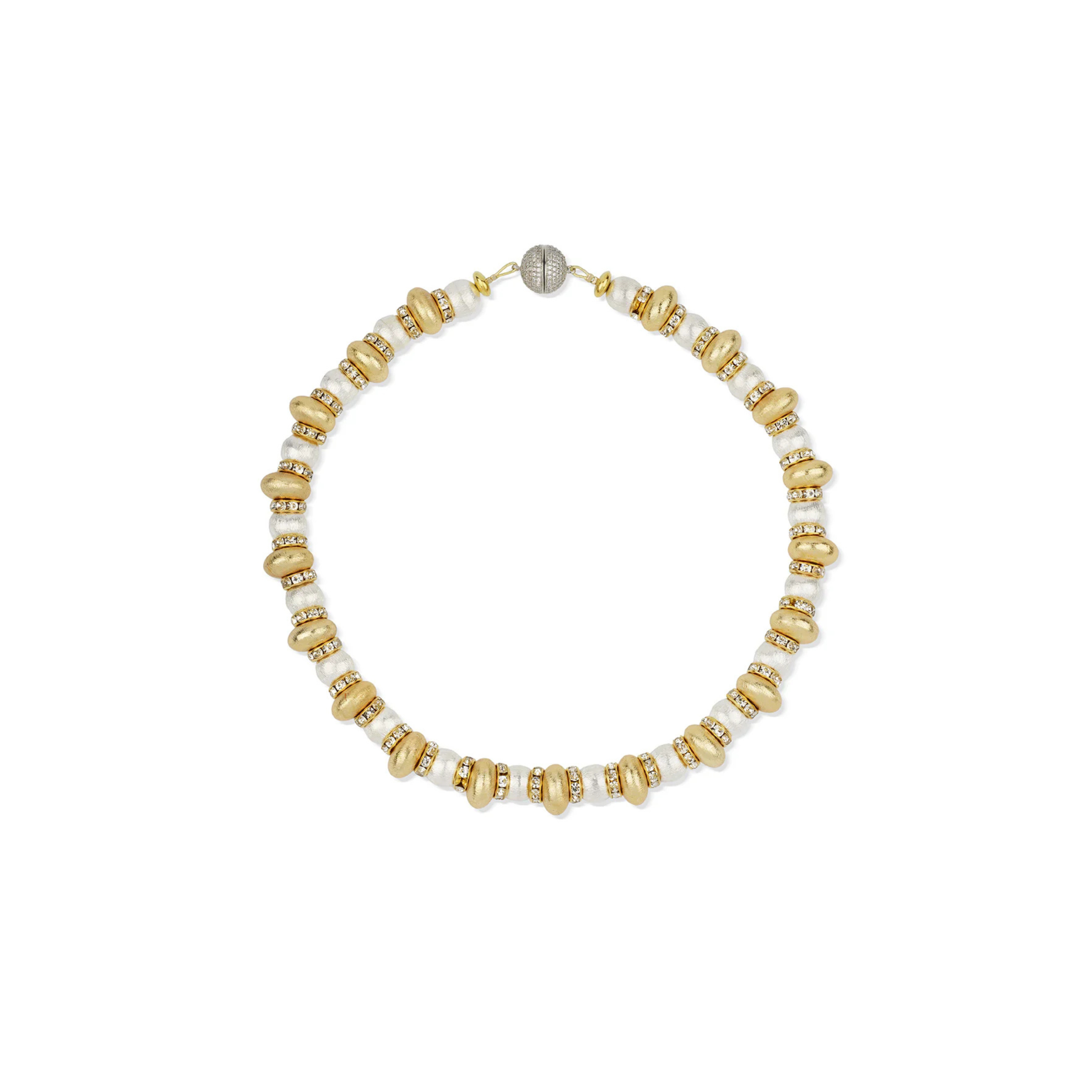 Zenith Gold & Silver Pearl Necklace