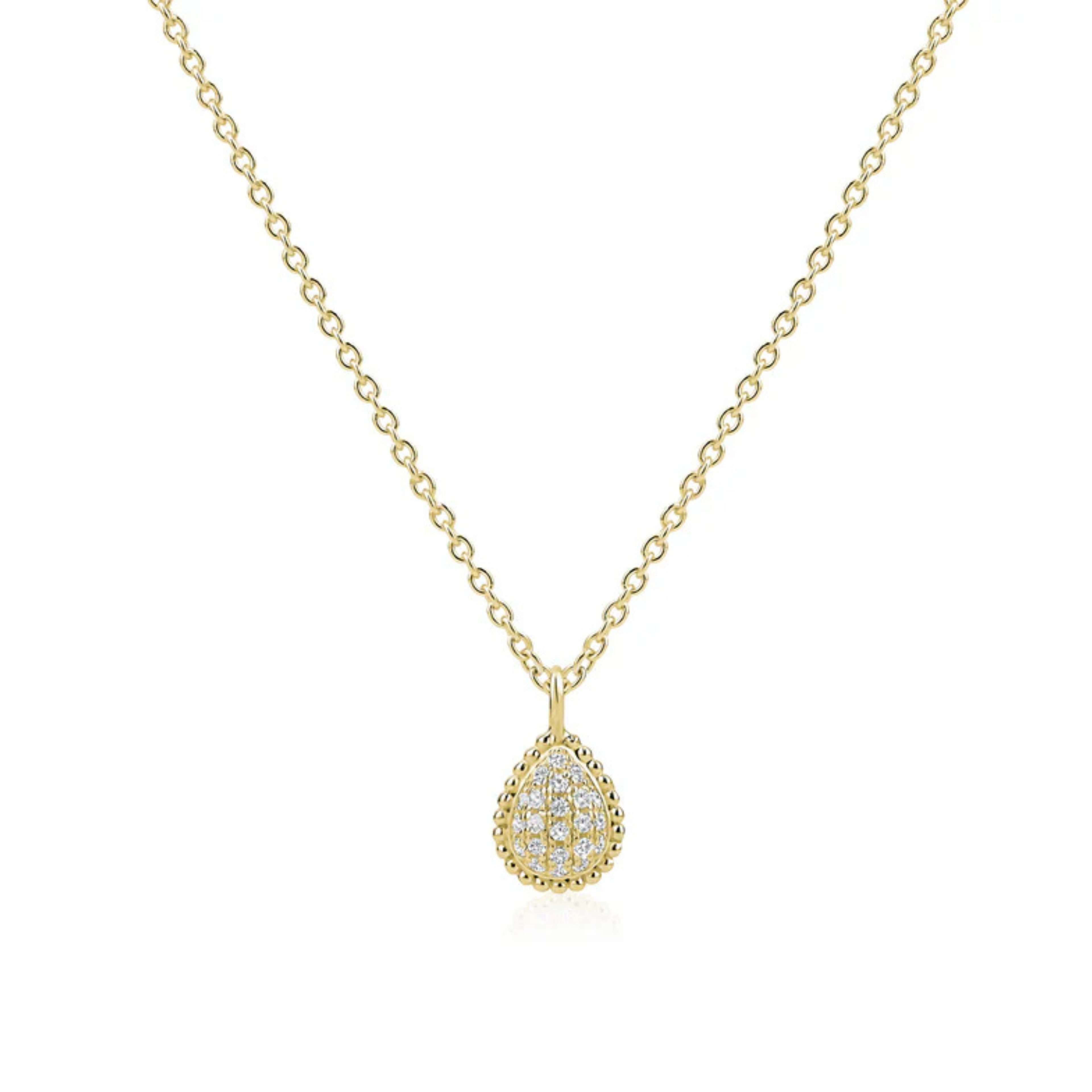 Pear Dew Drop Necklace 18"