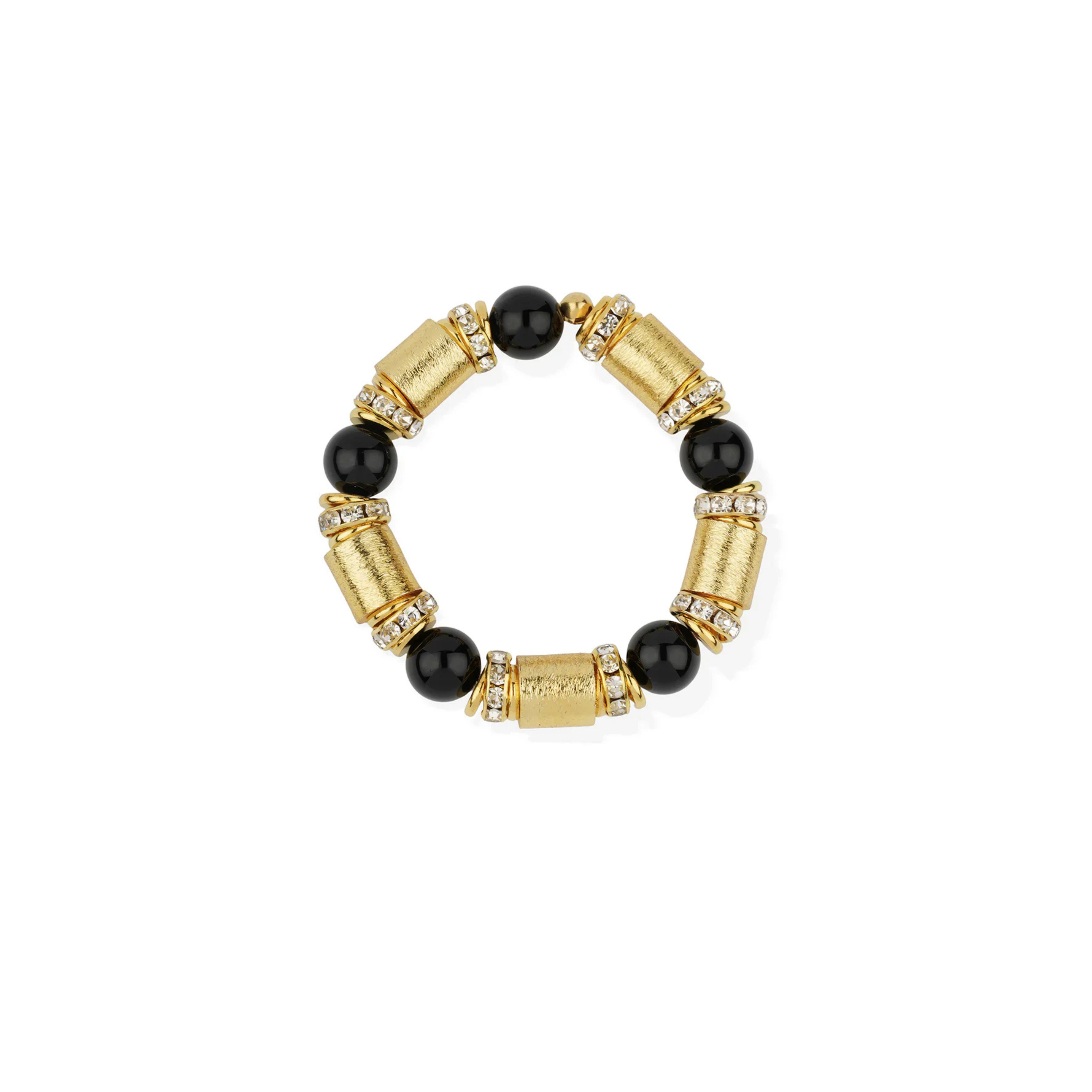 Marquise Winter Black Agate Bracelet