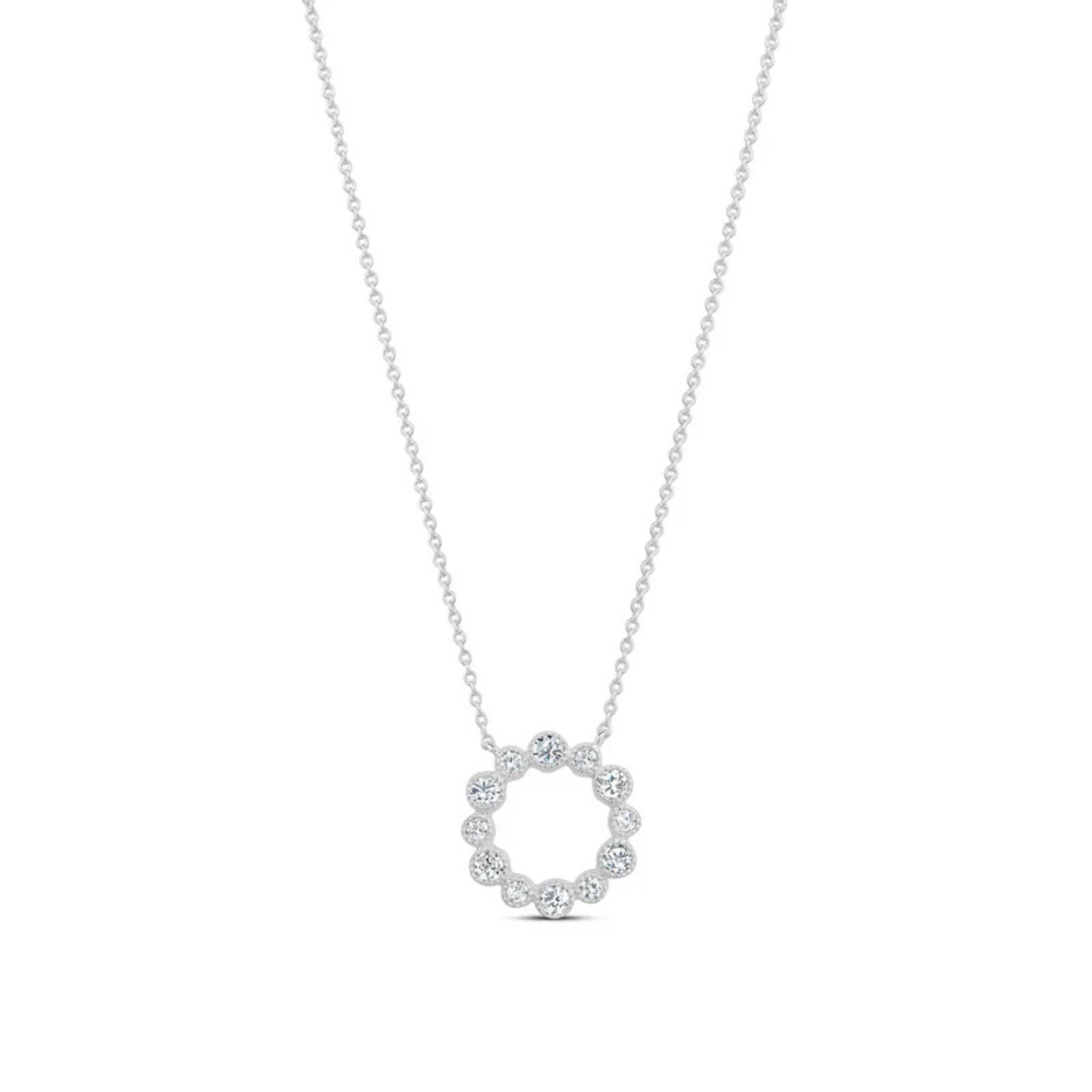 Milgrain Circle of Life Necklace 18"
