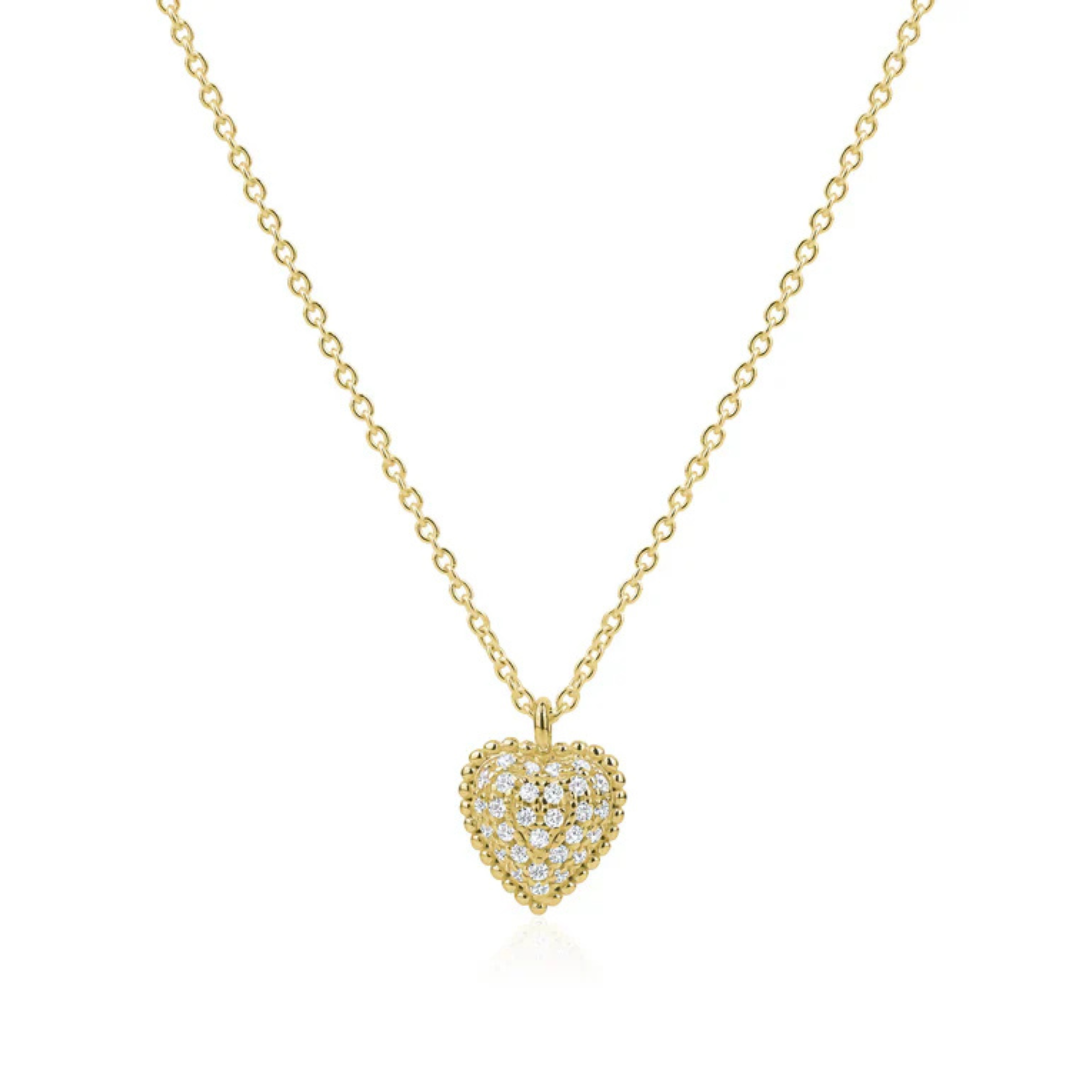 Heart Dew Drop Necklace 18"