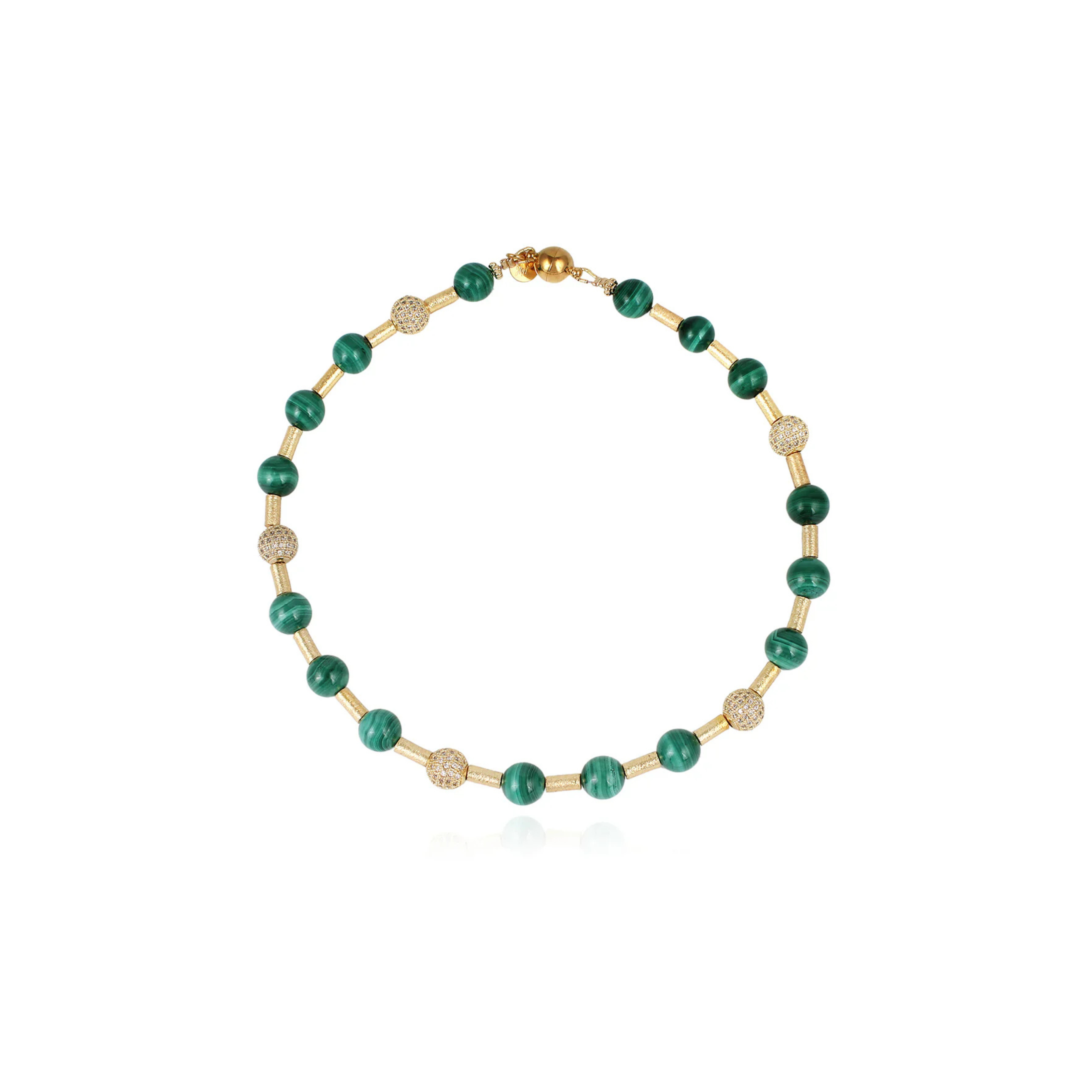 Amaya Malachite Gold Necklace