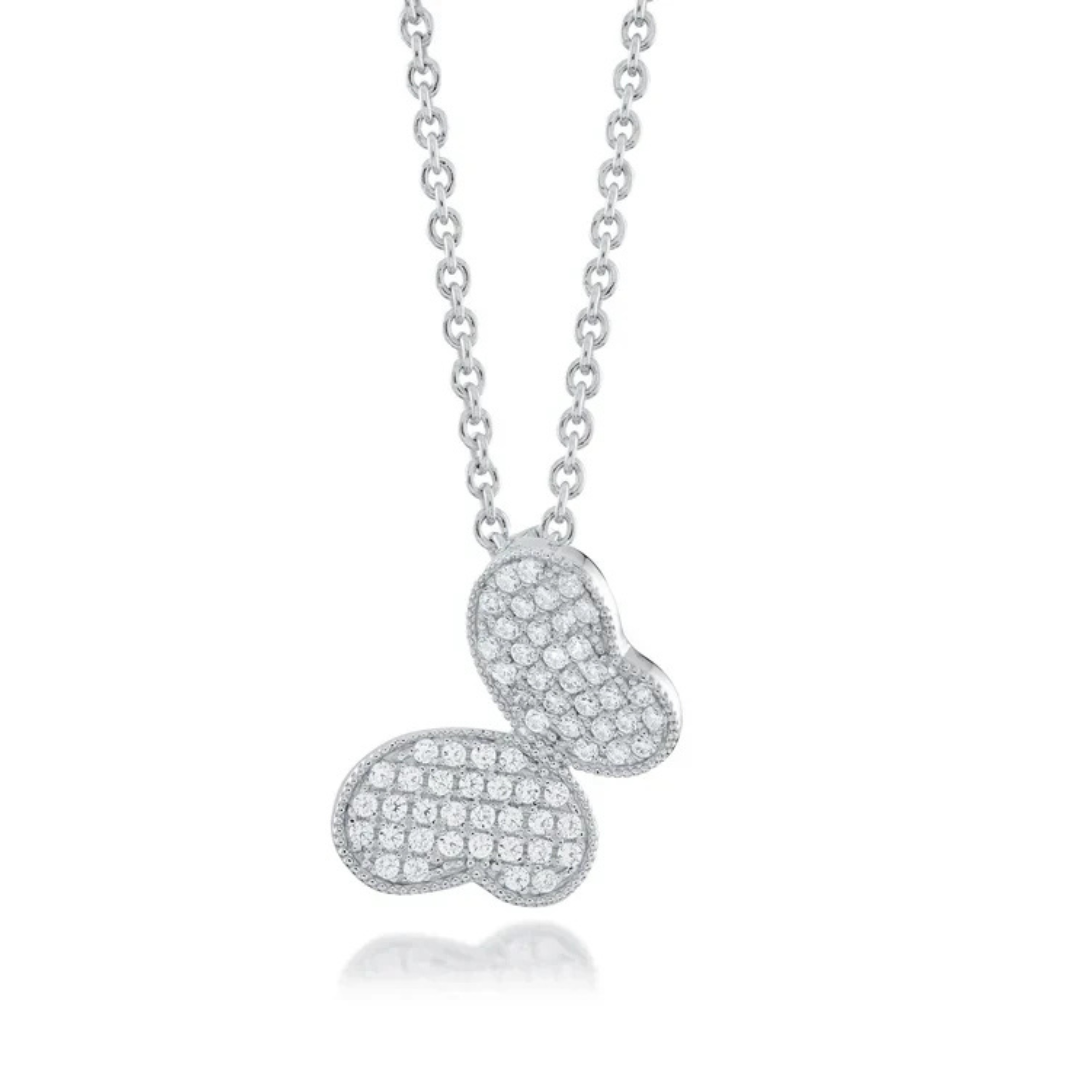 Butterfly Pendant Necklace 18"