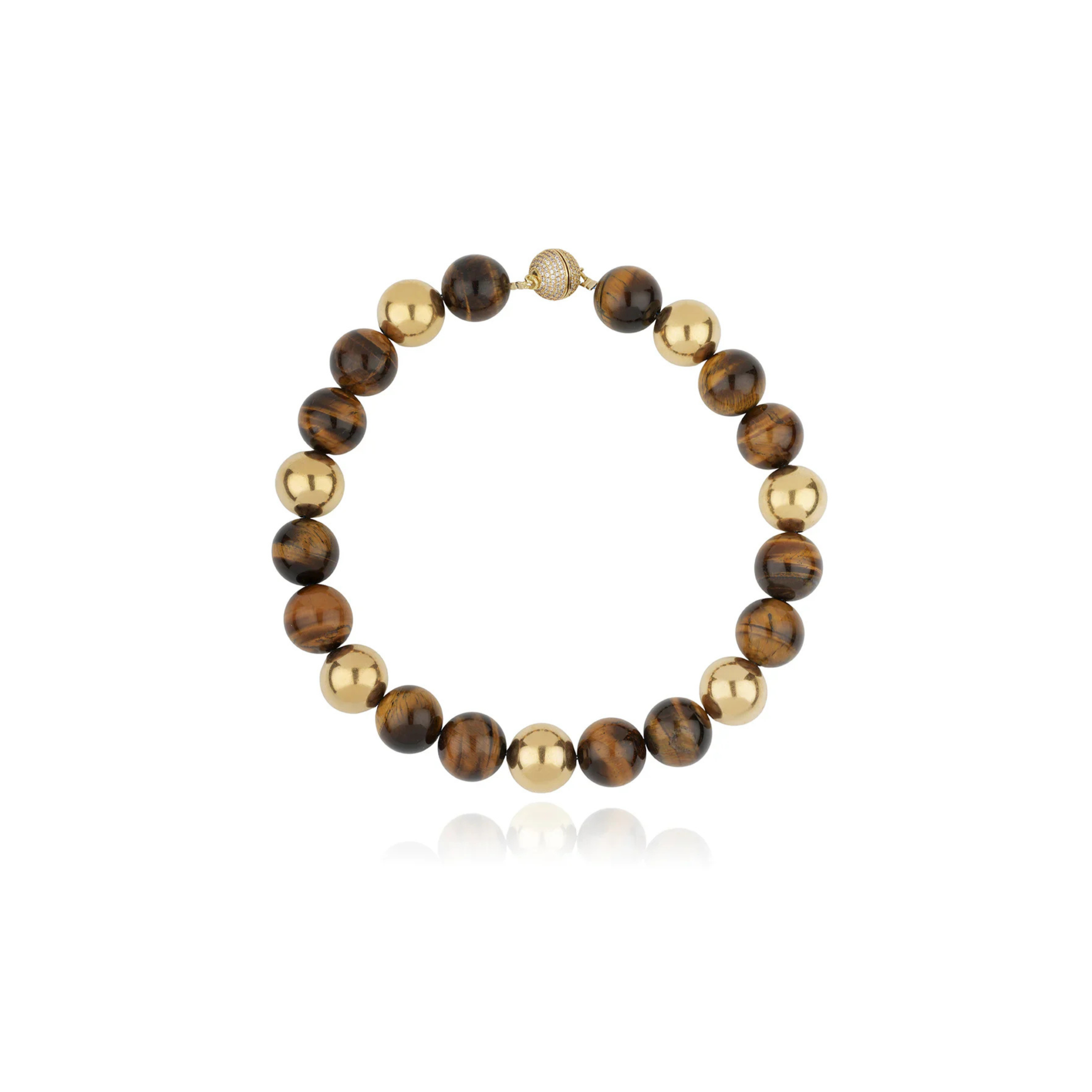 Ottavia Tiger's Eye Gold Necklace