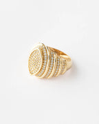 Crown Marquise Zirconia Gold Ring