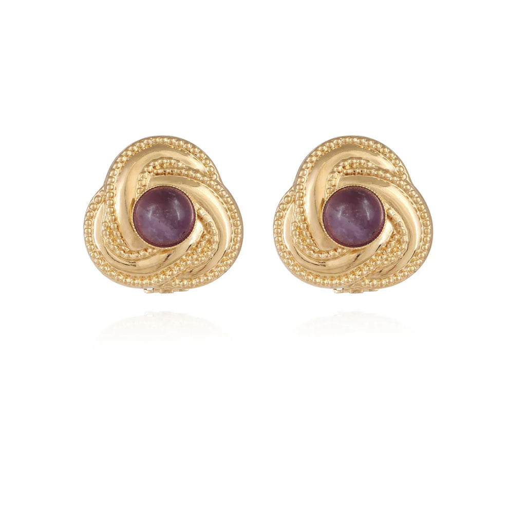 Charly Gemstone Clip-On Earrings