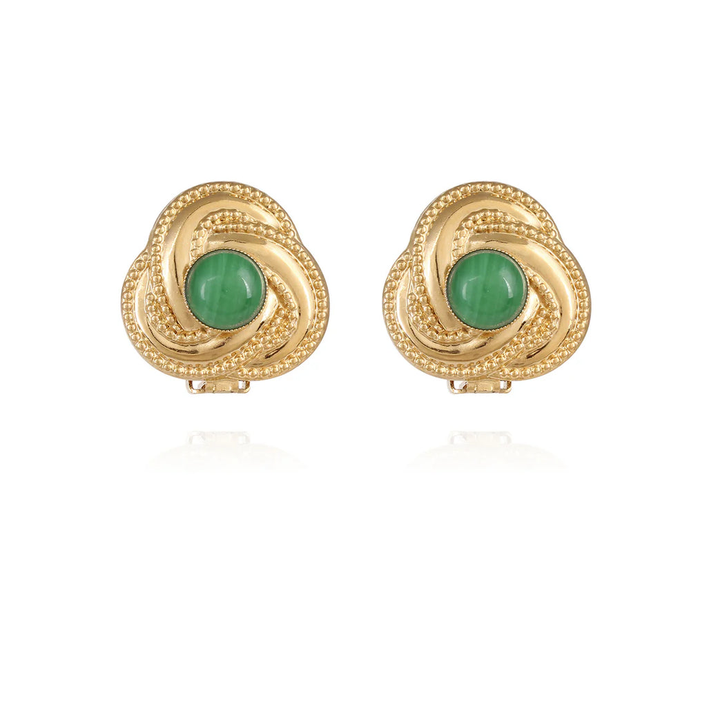 Charly Gemstone Clip-On Earrings