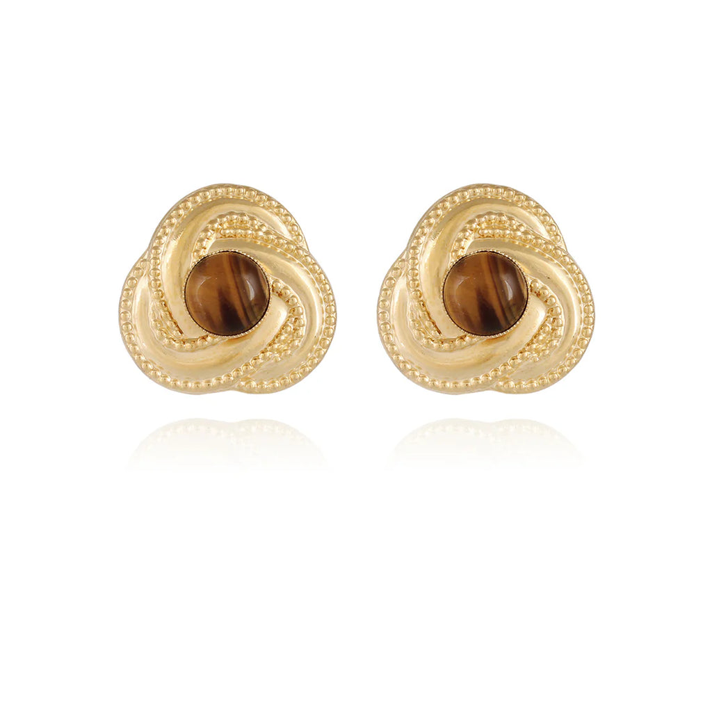 Charly Gemstone Clip-On Earrings